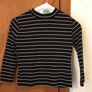 striped long sleeve crop top